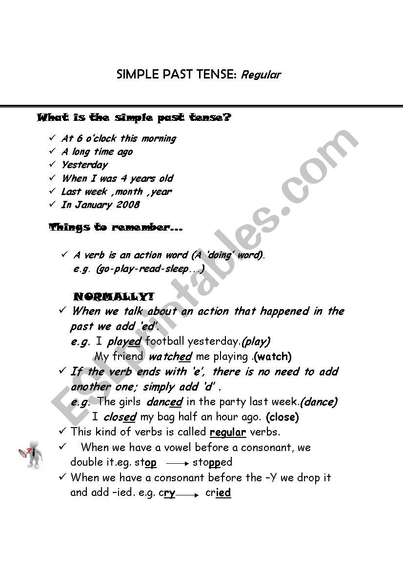 simple past tense worksheet