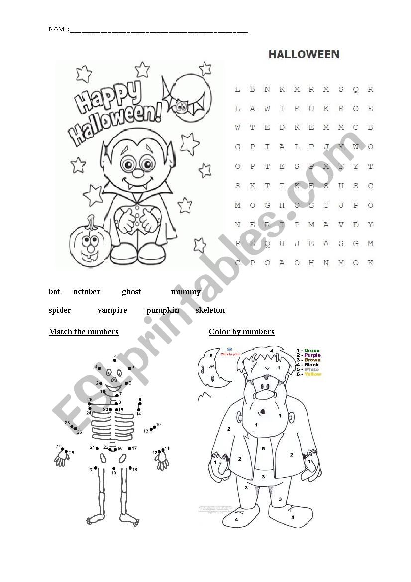 Halloween  worksheet