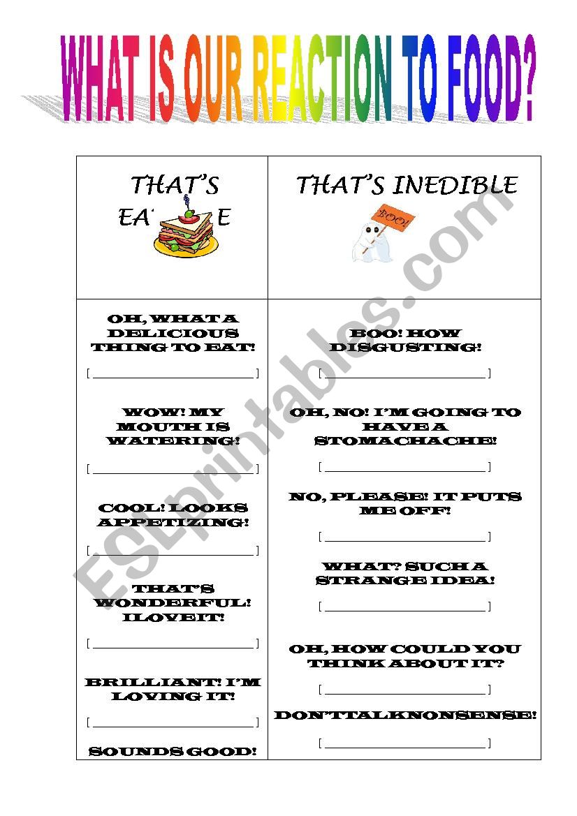 THE FUNCTIONAL LANGUAGE OF TAKING OR REJECTING FOOD