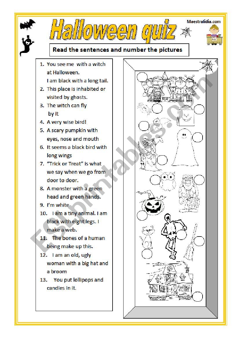 HALLOWEEN worksheet