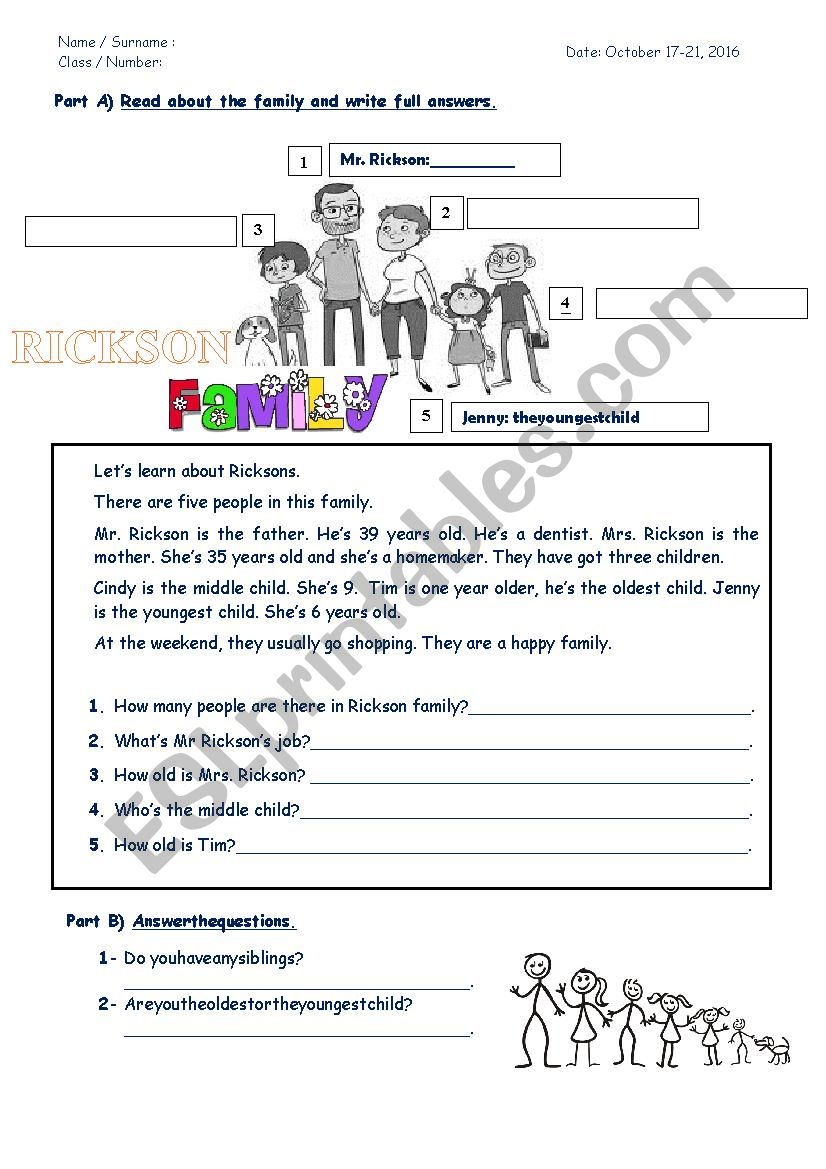 Family  worksheet