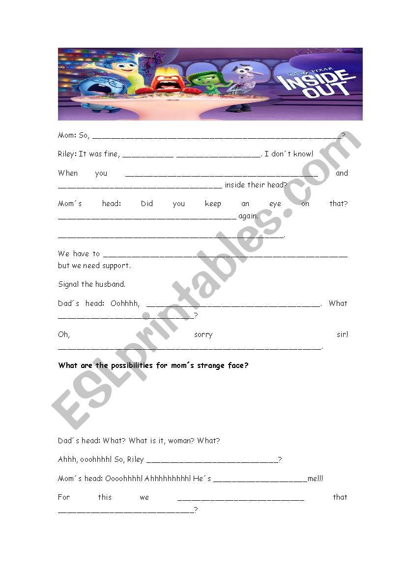 Inside Out worksheet