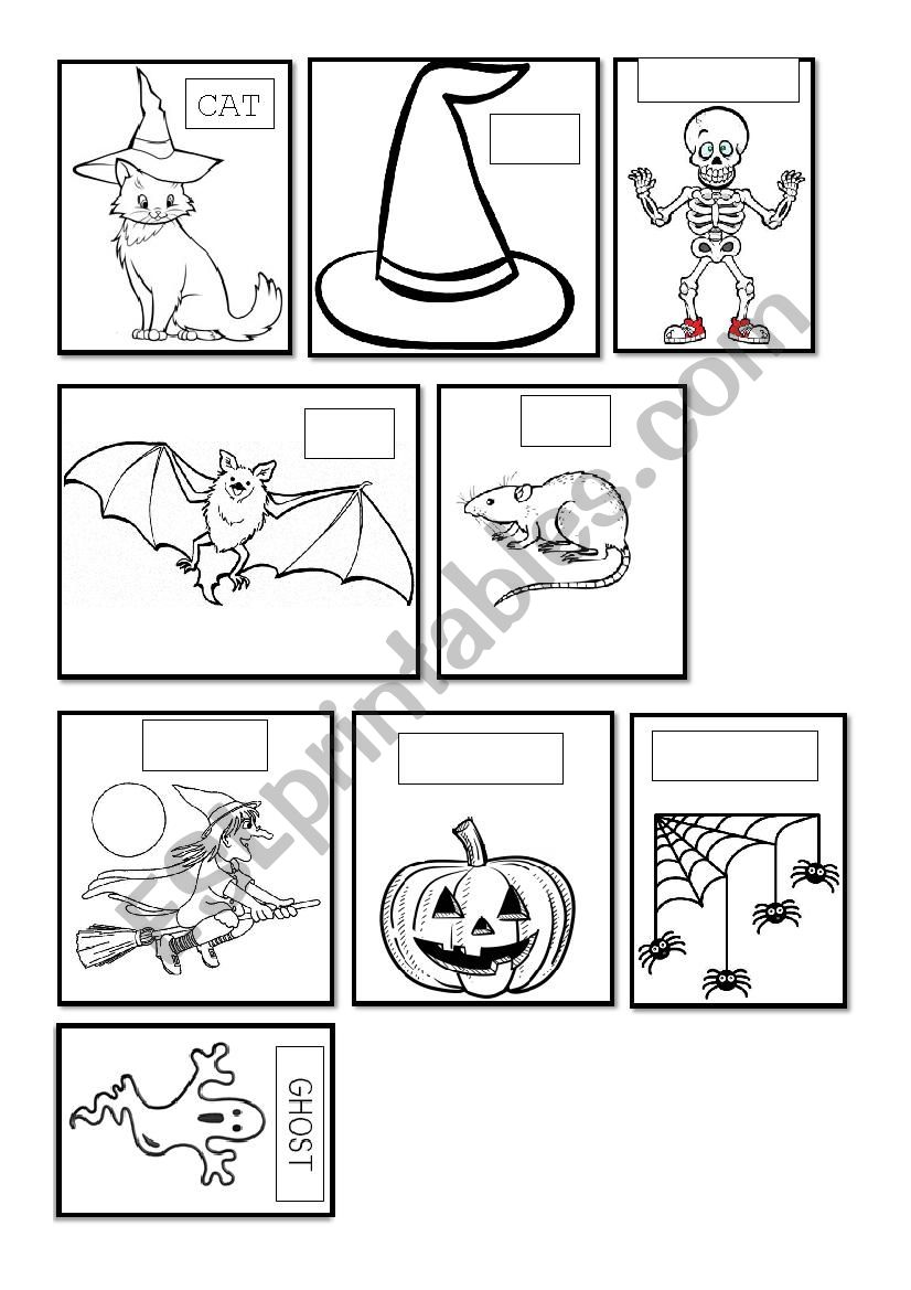 Halloween creatrures worksheet