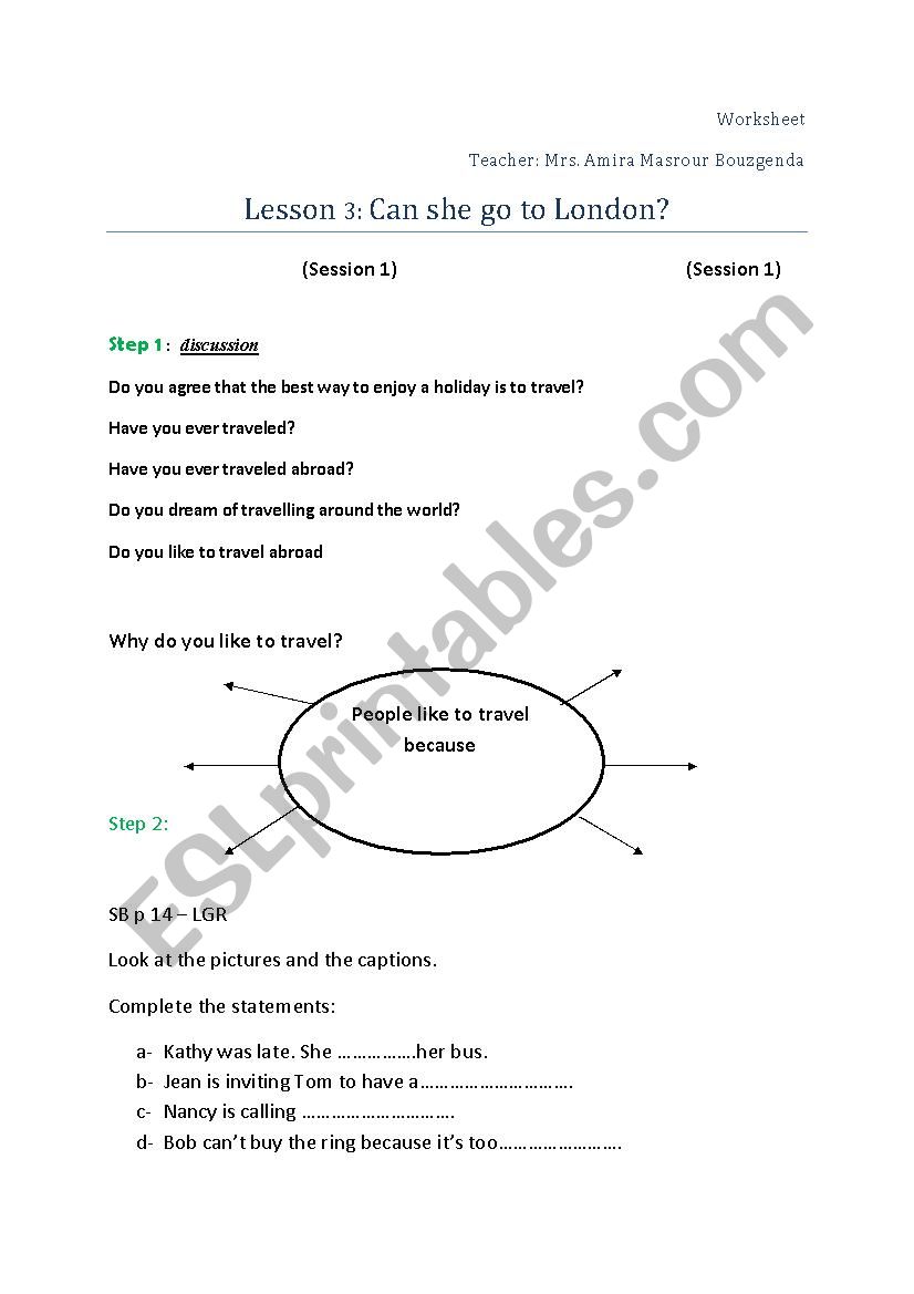 Can she go to London? session 1