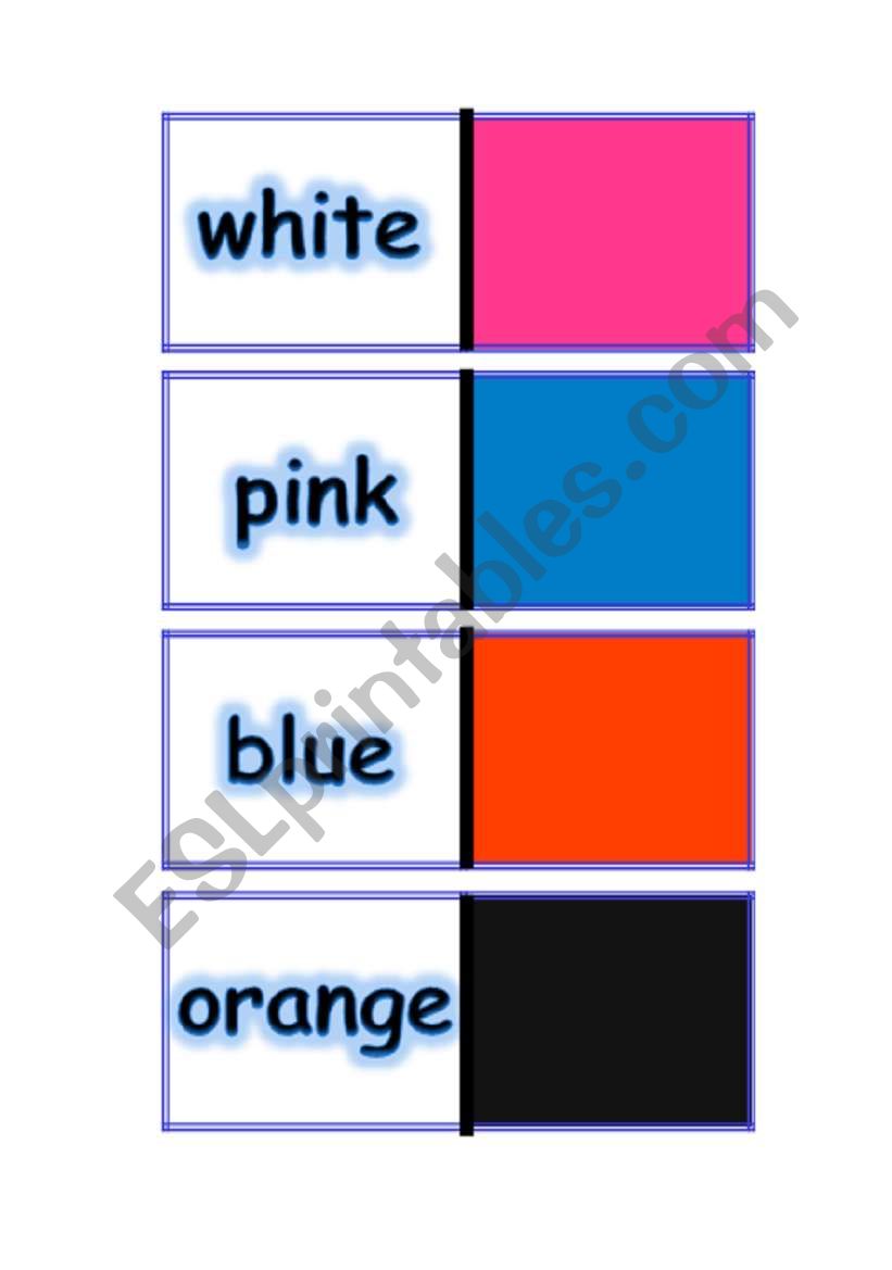 DOMINOES - COLOURS - PART 1 worksheet