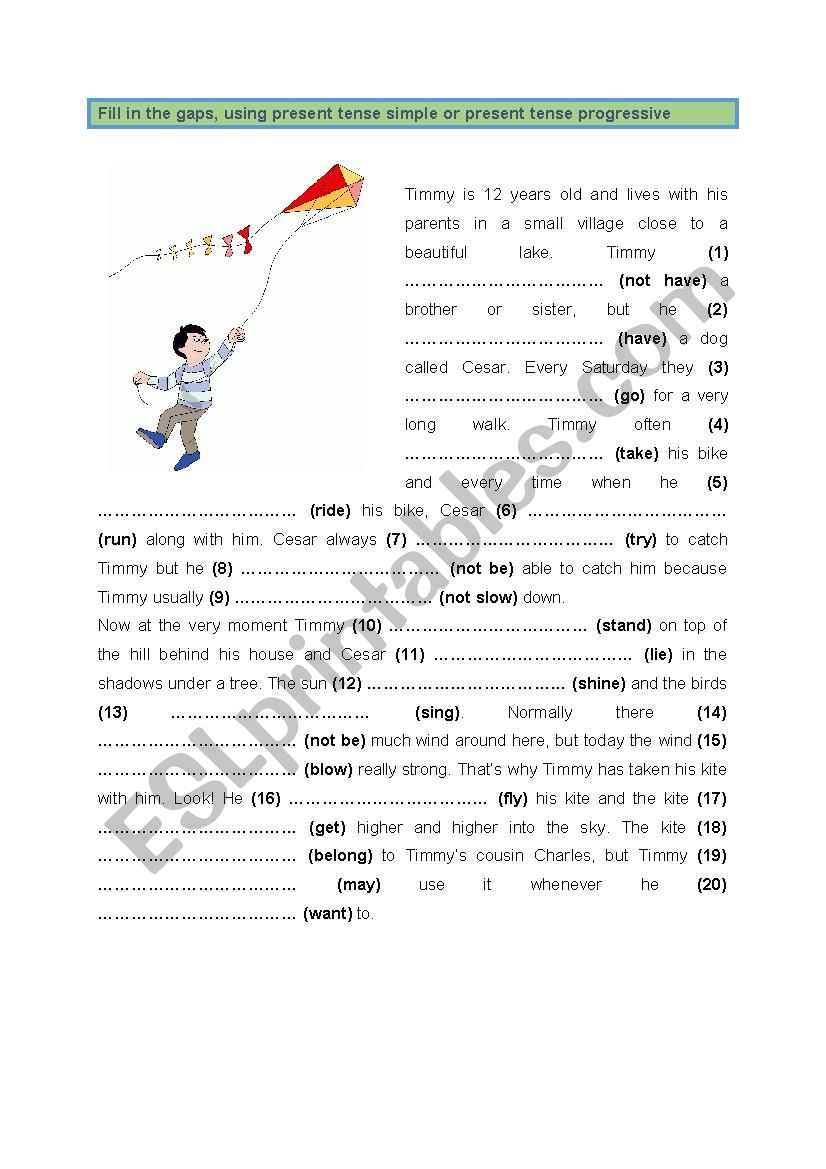 Present tense simple and present tense progressive (4)