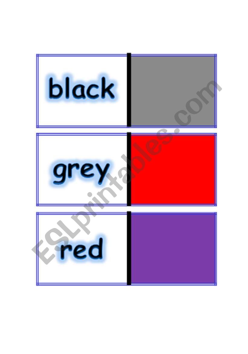 DOMINOES - COLOURS - PART 3 worksheet