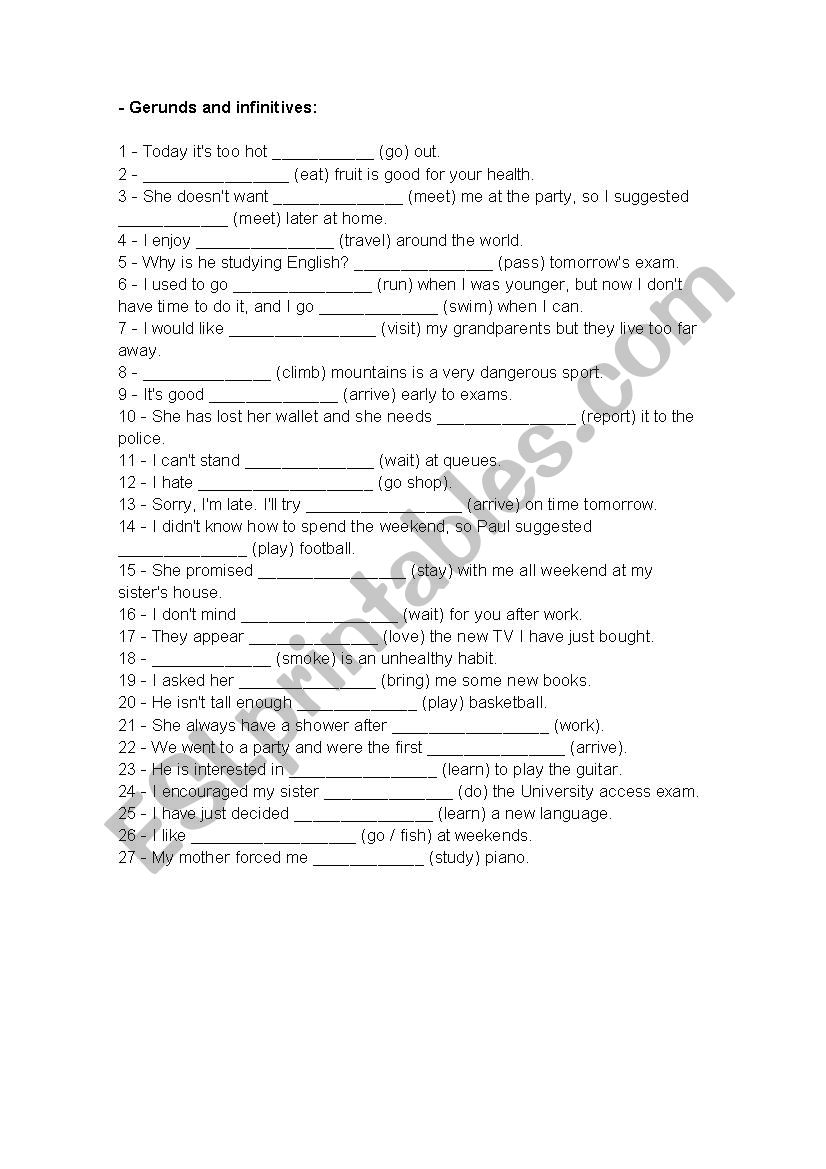 Gerunds and Infinitives. Make and do