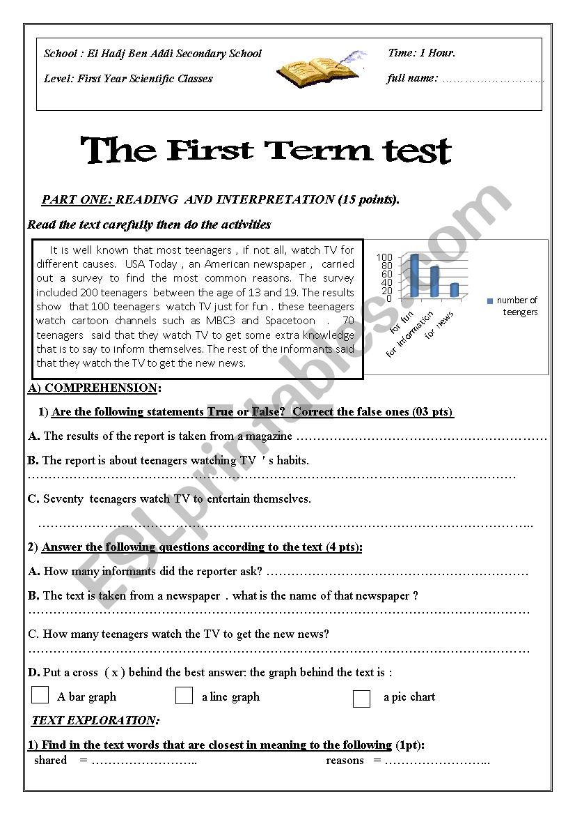 test  worksheet