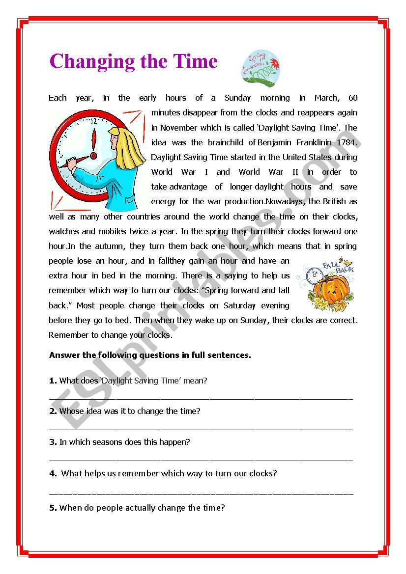 Changing the Time worksheet