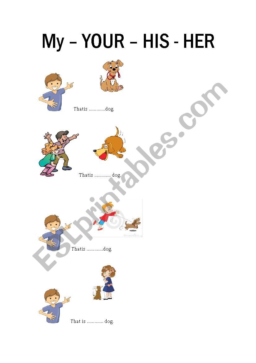 Possessive Determiners worksheet