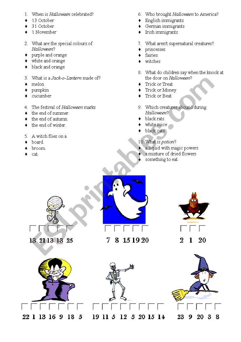 Halloween_tasks worksheet