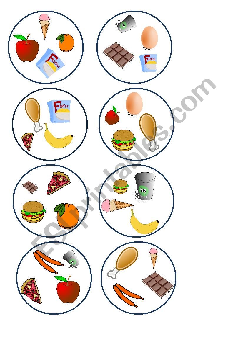 DOBBLE - FOOD worksheet