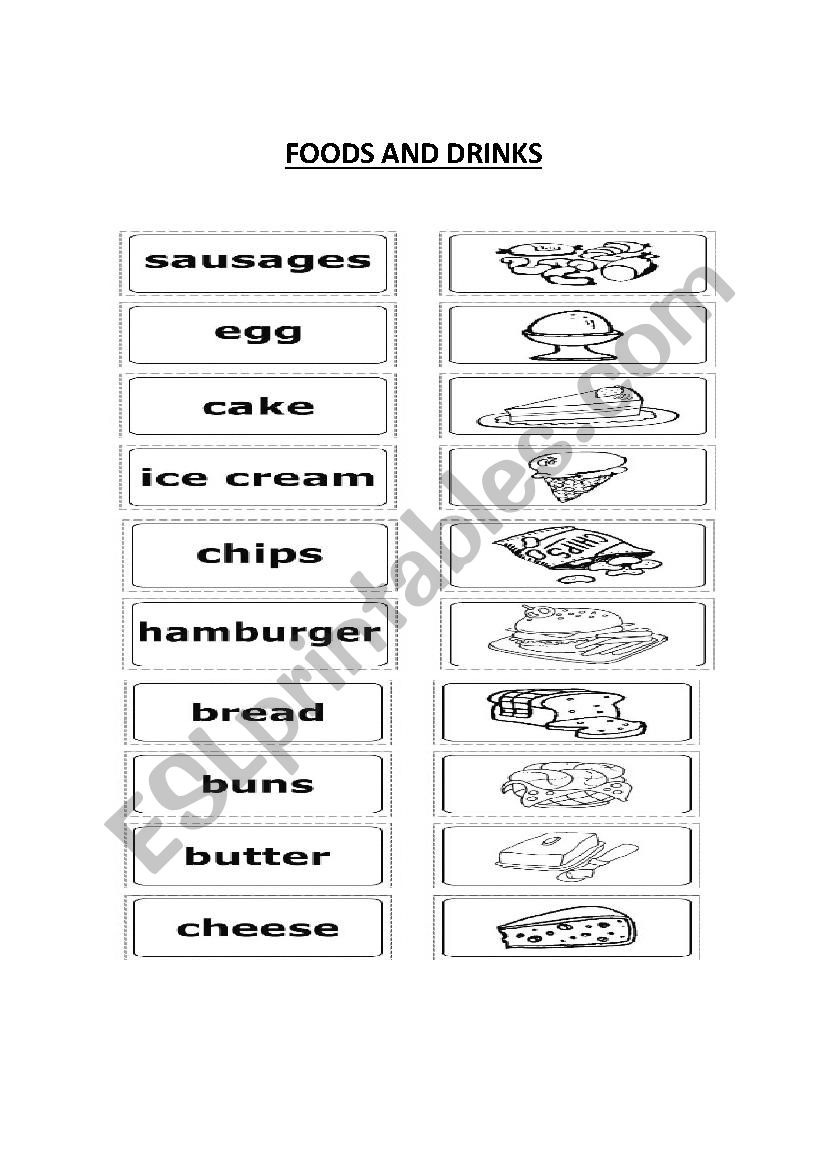 Kind of Foods and Drinks  worksheet