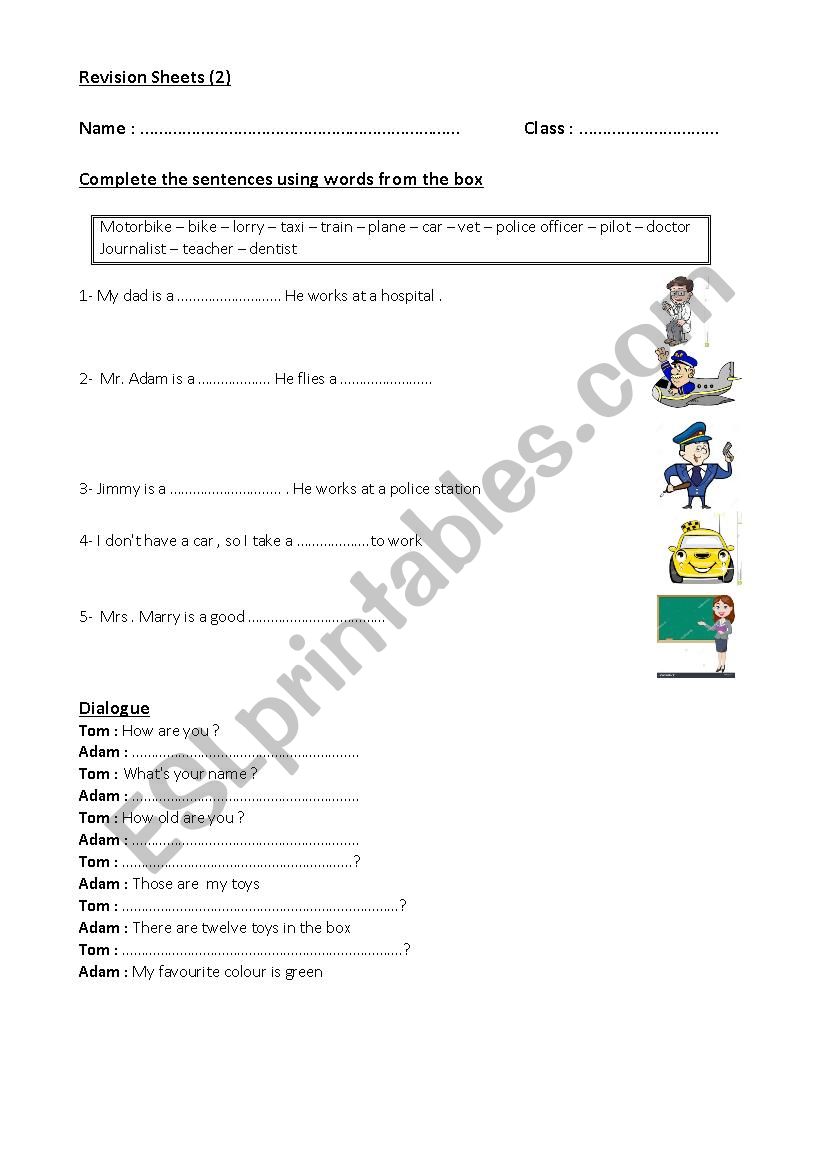 nice exercise worksheet