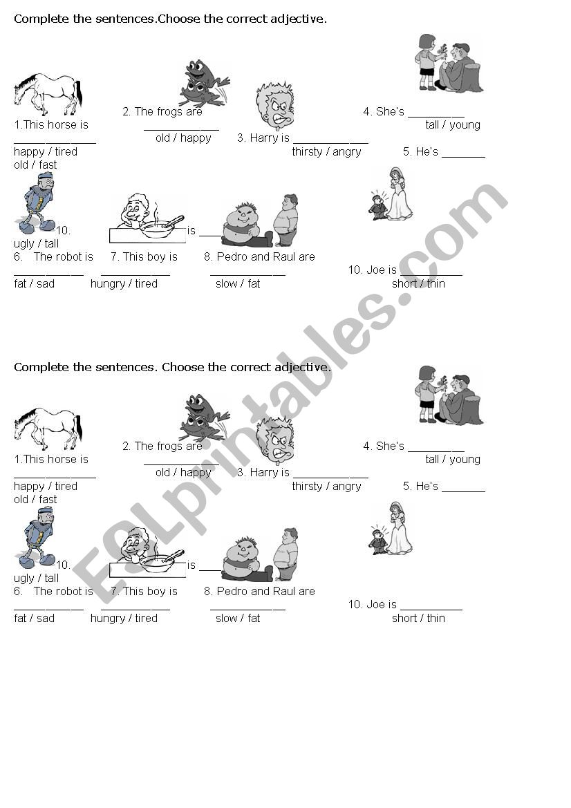 OPPOSITE - ADJECTIVES worksheet