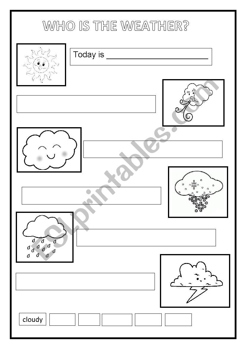 HOW IS THE WEATHER? worksheet