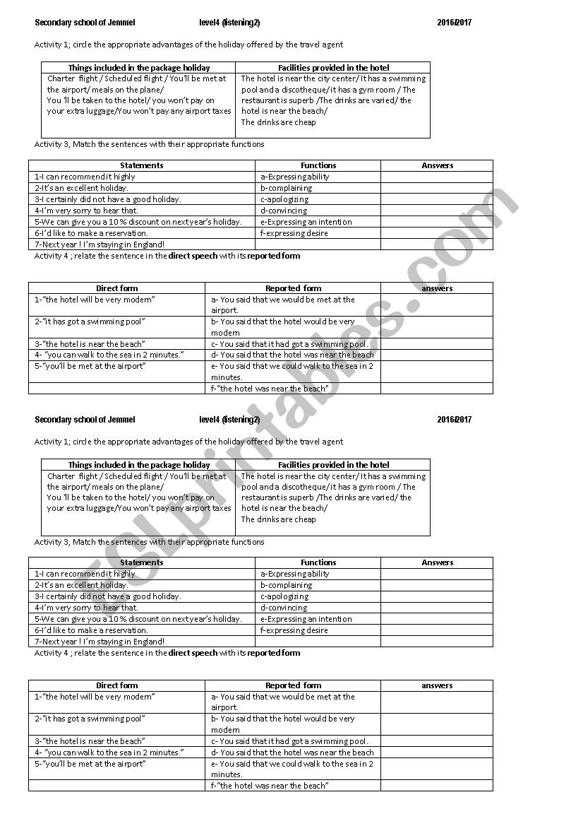 writing a letter of complaint worksheet