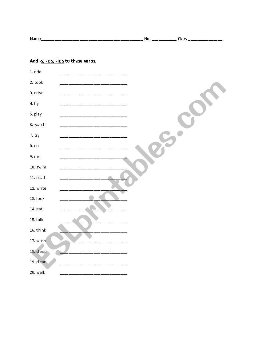 Daily routine worksheet