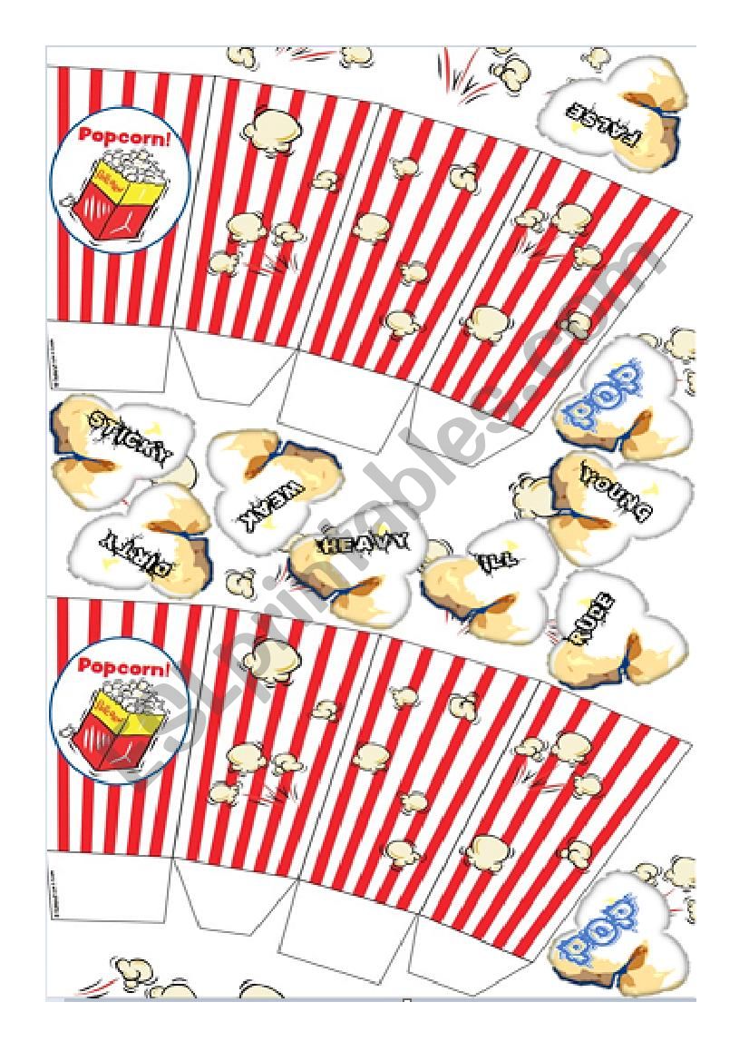 popcorn sentence builder worksheet