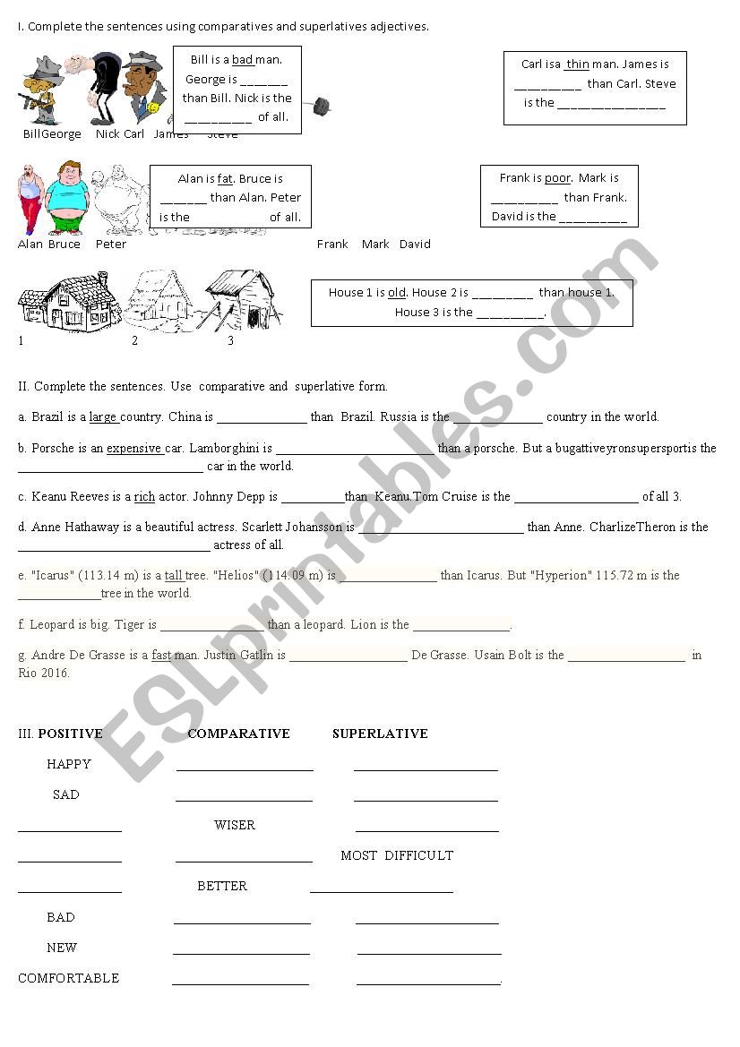 ADJECTIVES-COMPARATIVE AND SUPERLATIVE FORMS