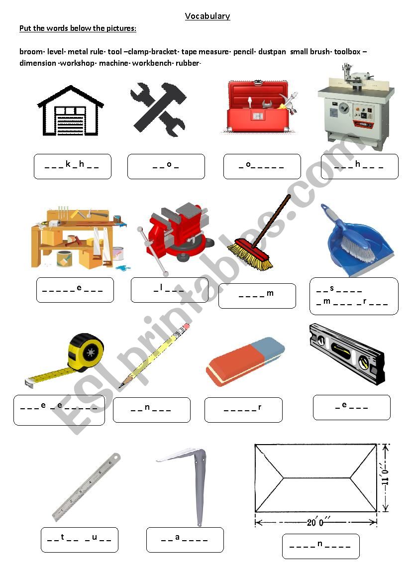 Technical vocabulary 1 worksheet