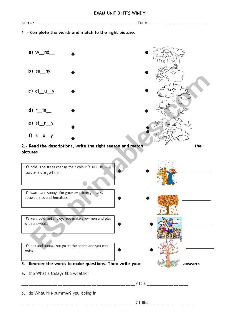 EXAM worksheet