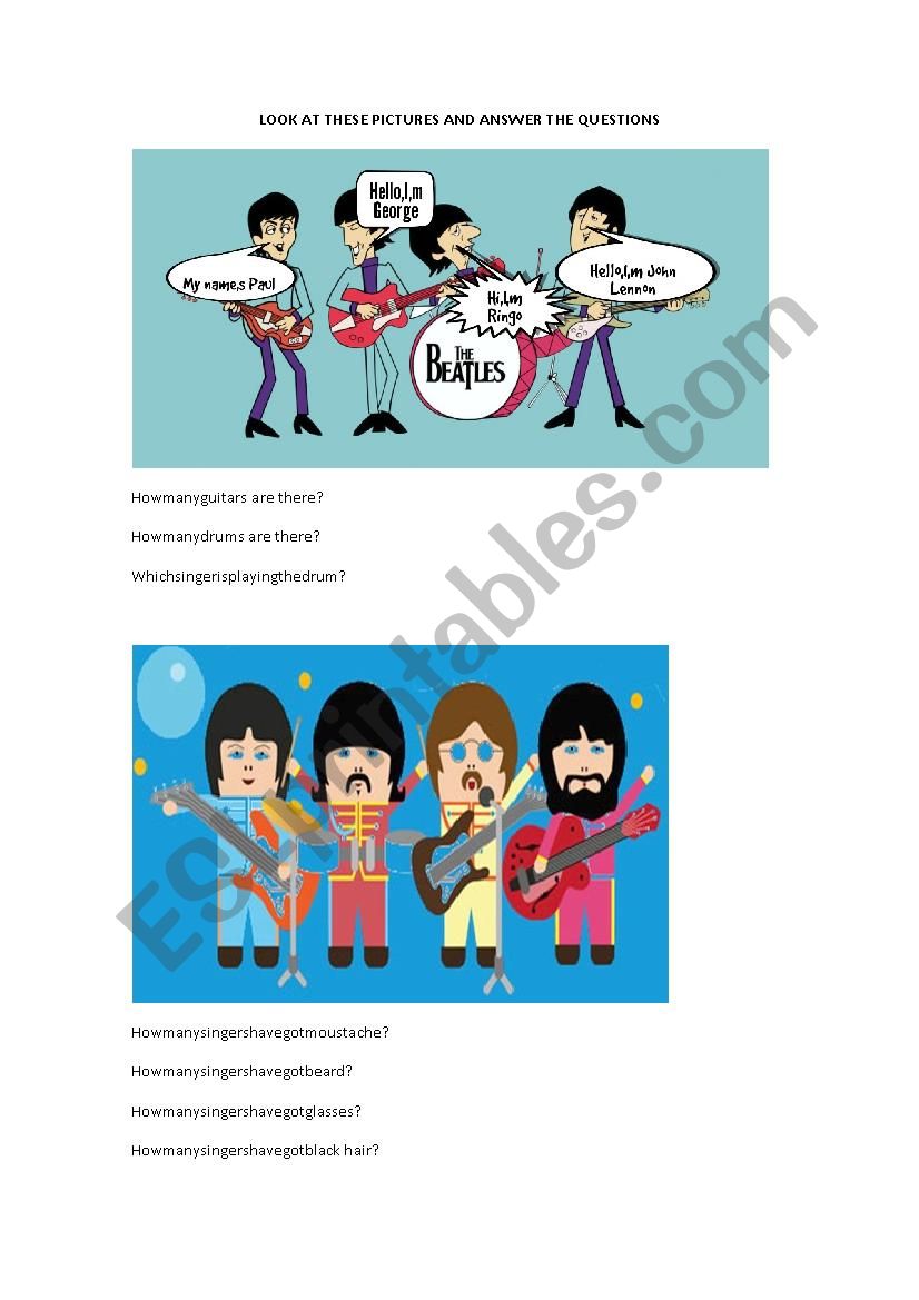 The Beatles worksheet