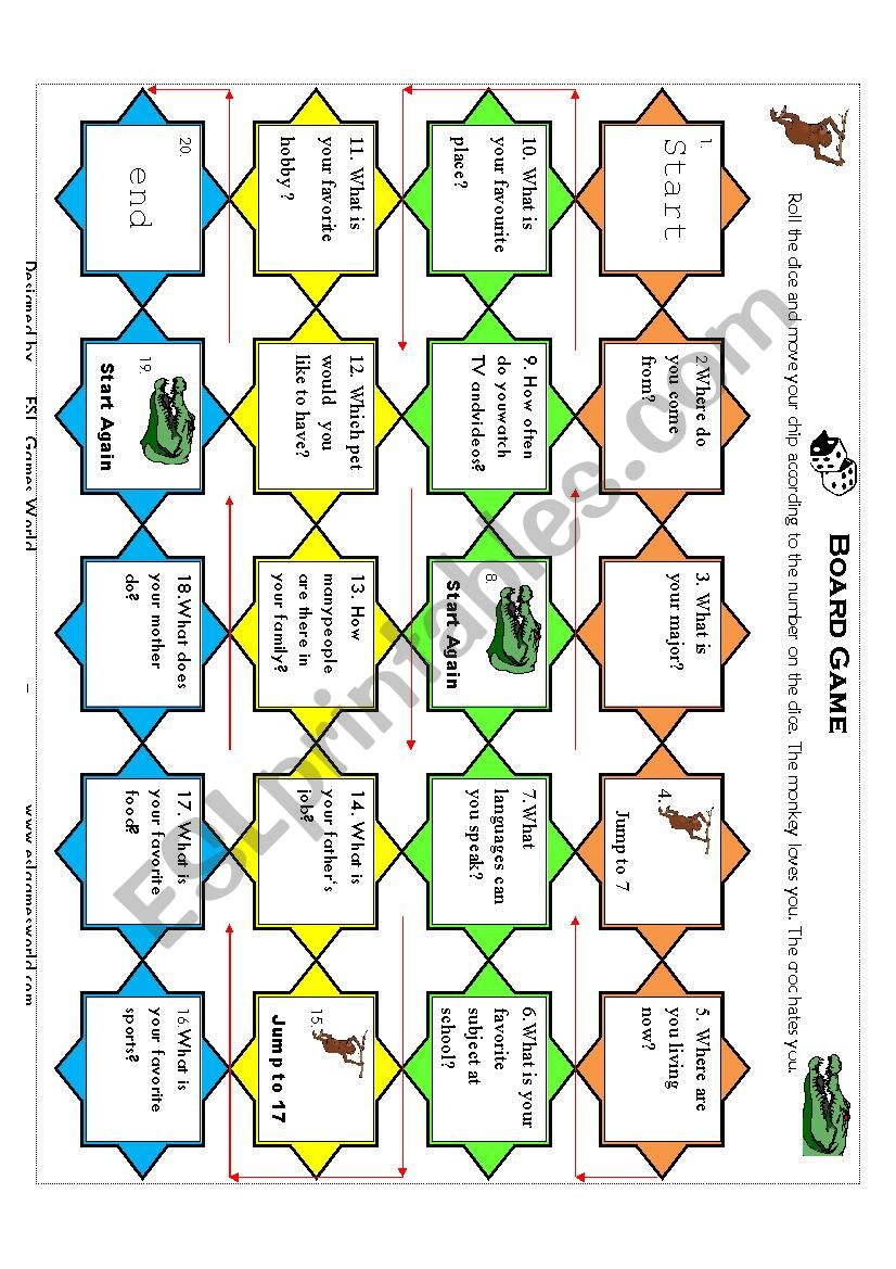Get to know each other worksheet