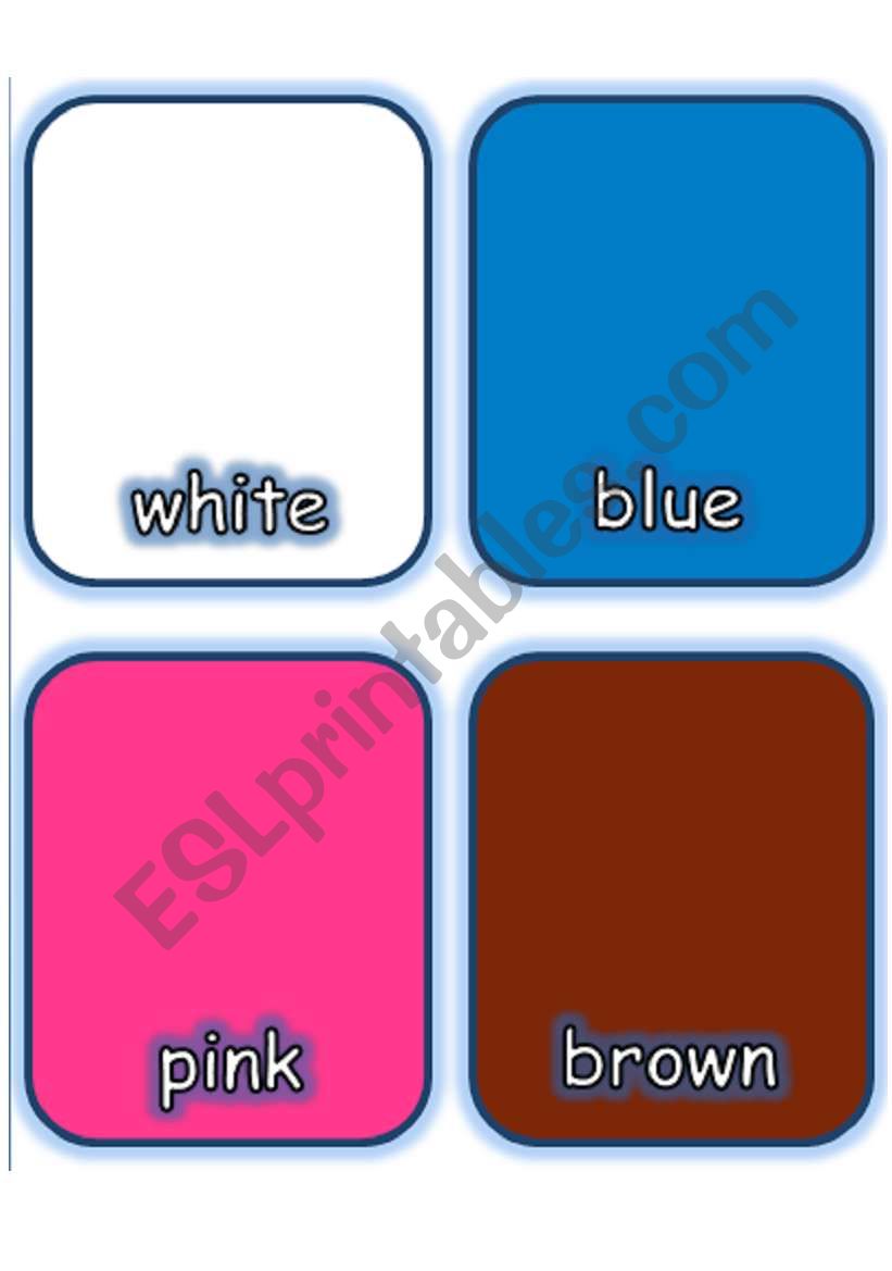 FLASHCARD SET 1- COLOURS - PART 1