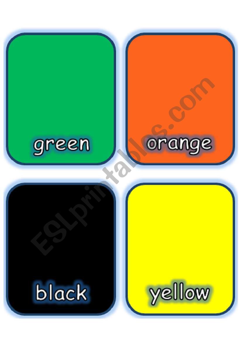 FLASHCARD SET 1- COLOURS - PART 2