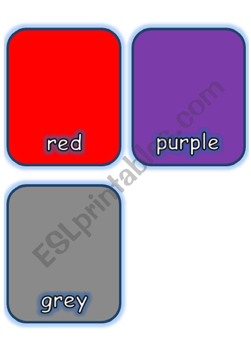 FLASHCARD SET 1- COLOURS - PART 3