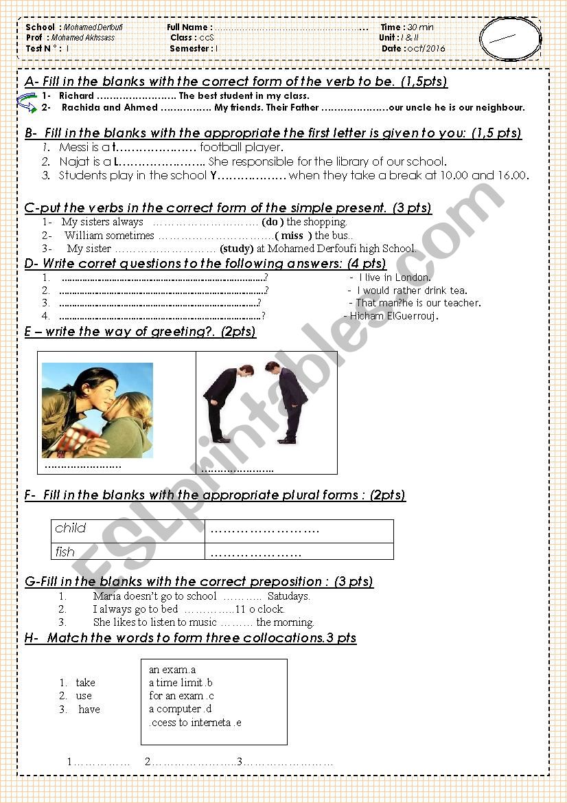 Quiz unit 1 and 2 for common core classes