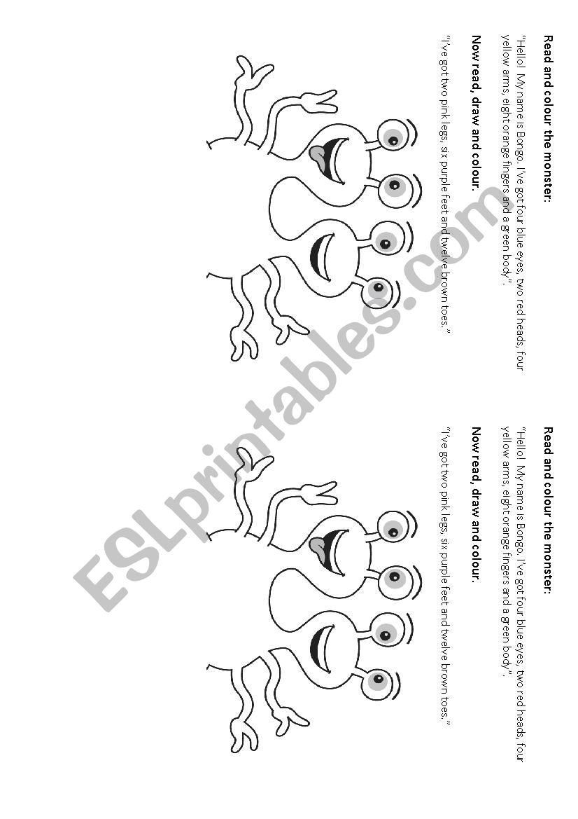 body parts worksheet