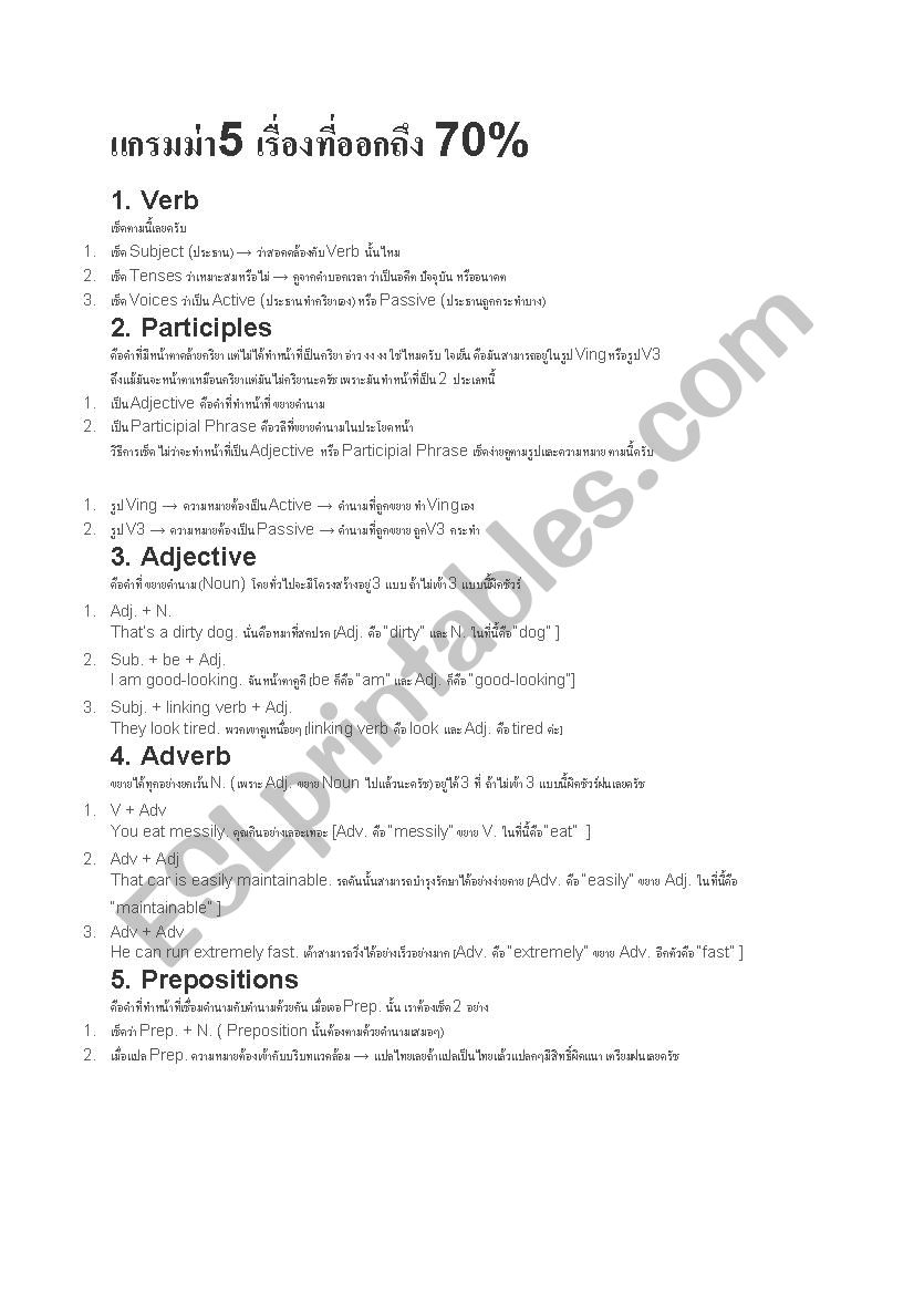 GAT english worksheet