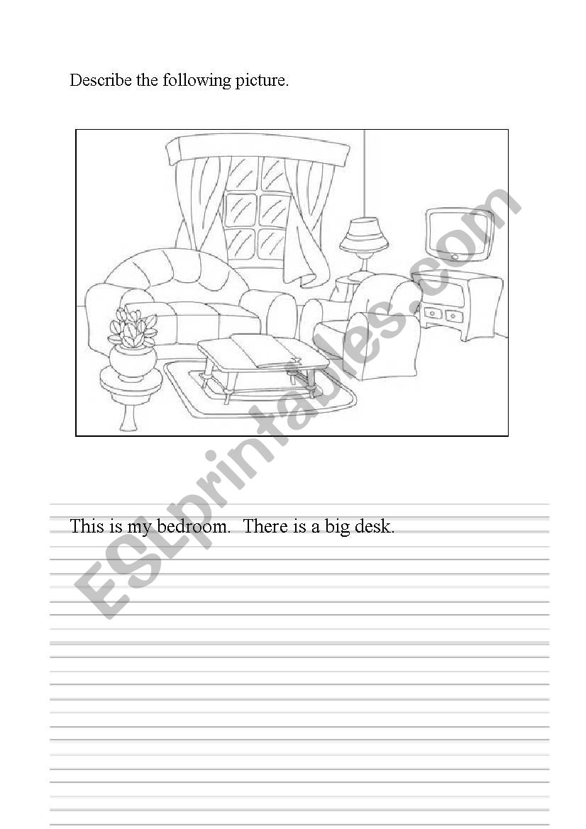 My bedroom - vocabulary worksheet