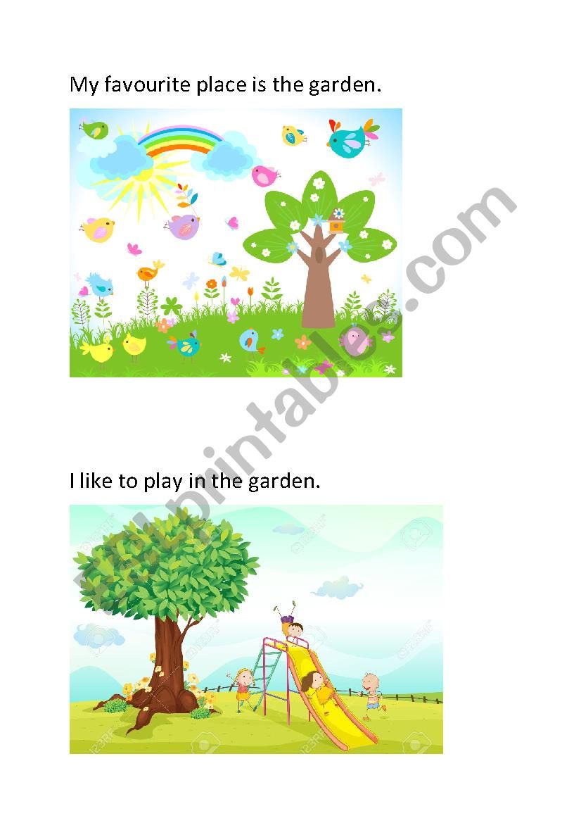 My favourite place.  PART 2 worksheet