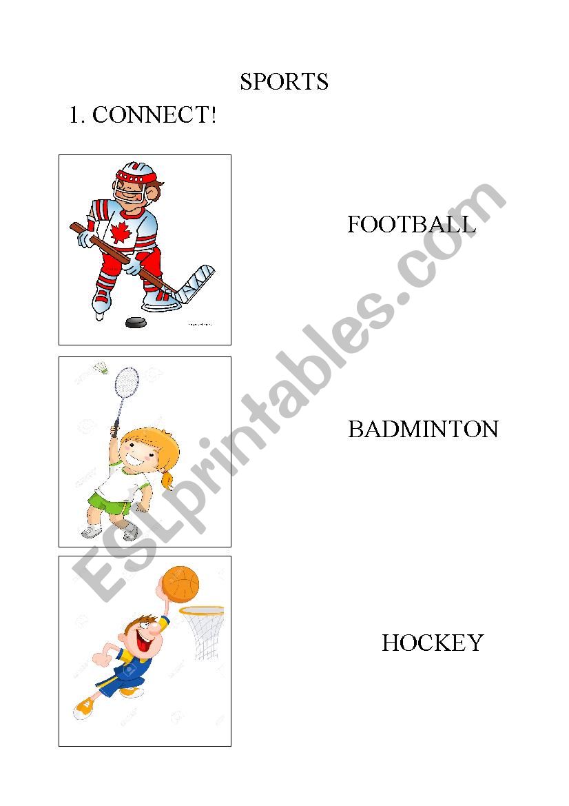 Sports worksheet