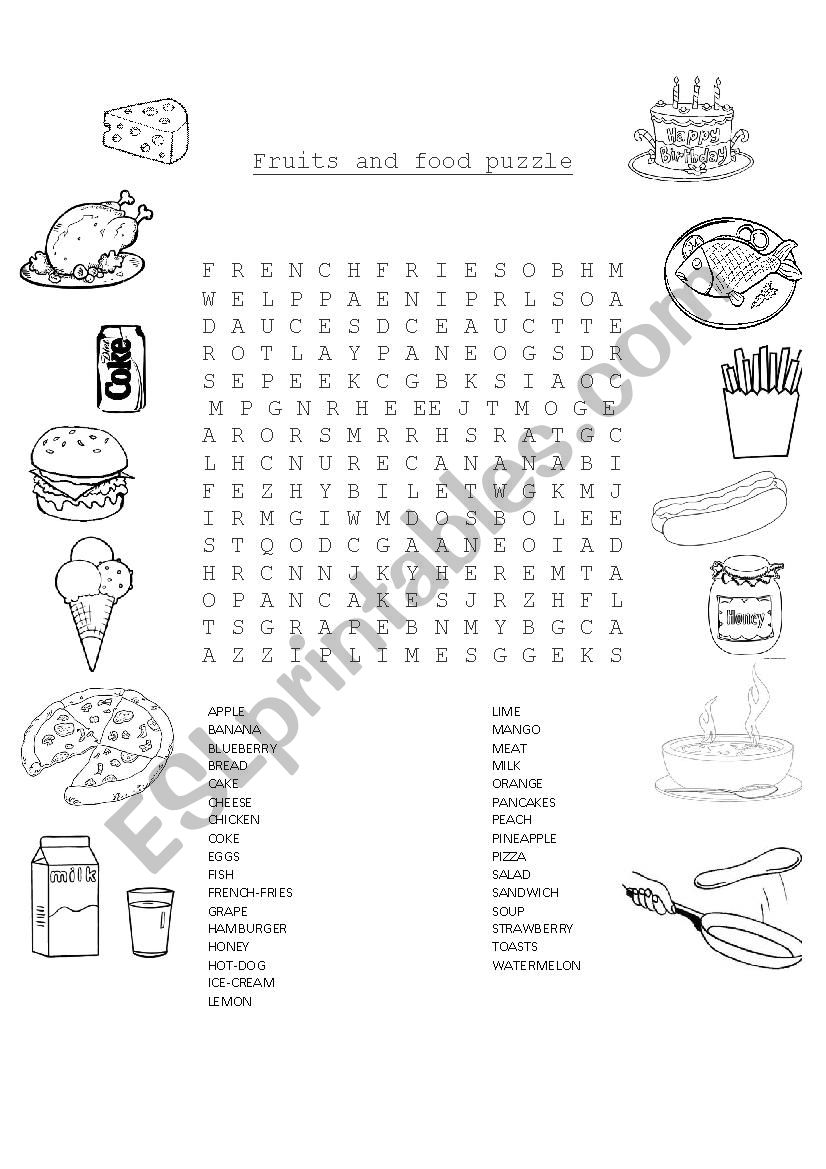 Food Puzzle worksheet