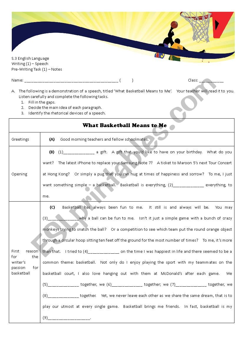Speech Writing - Demo and Notes (studentÂ´s copy)
