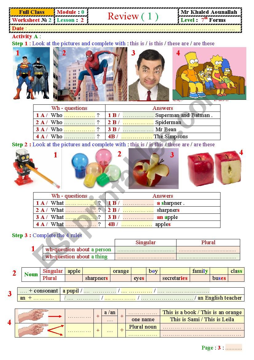 WhatÂ´s This ? WhoÂ´s this ? worksheet