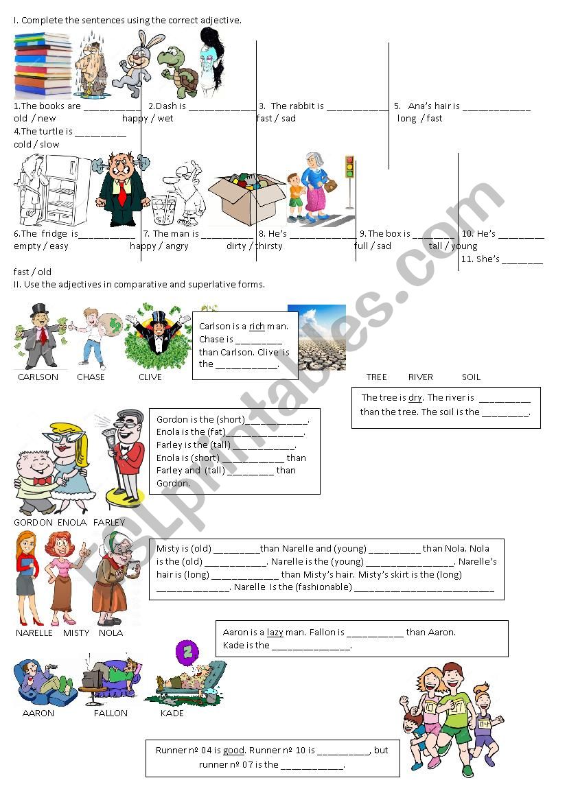 ADJECTIVES - COMPARATIVE AND SUPERLATIVE FORMS