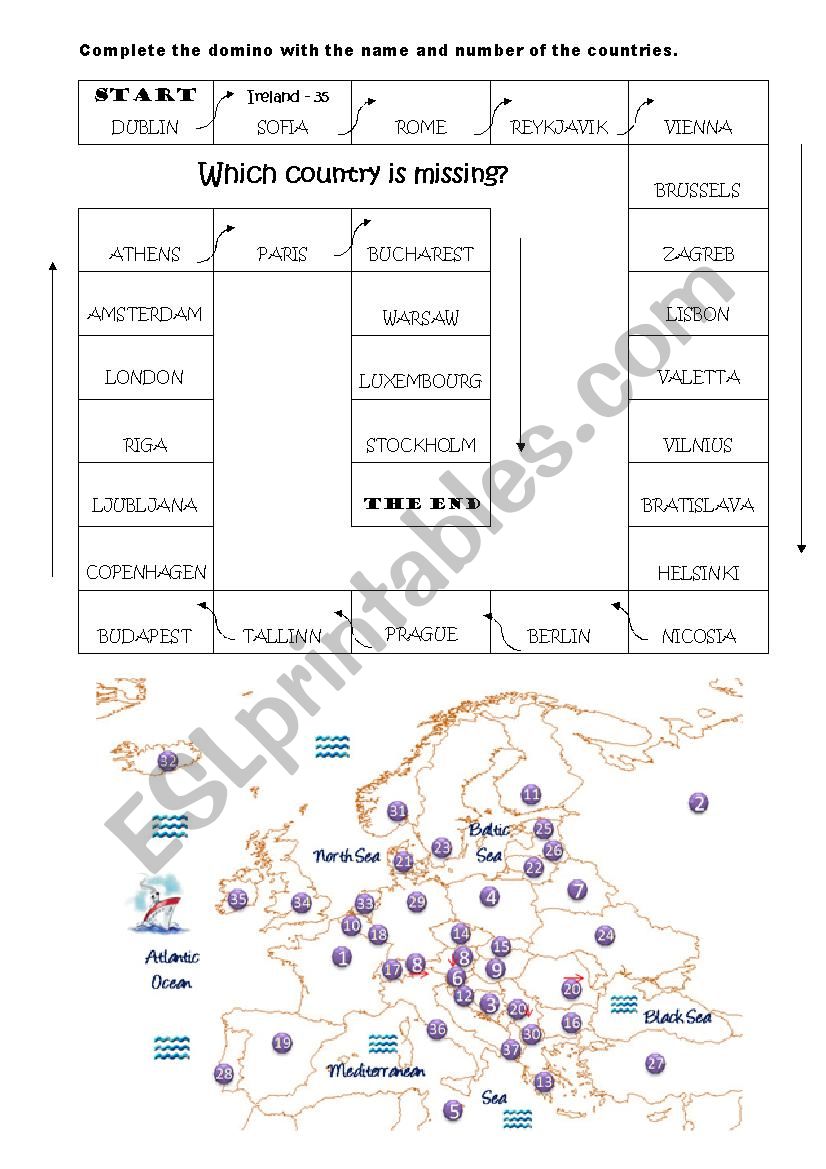 European Union: countries and capital cities