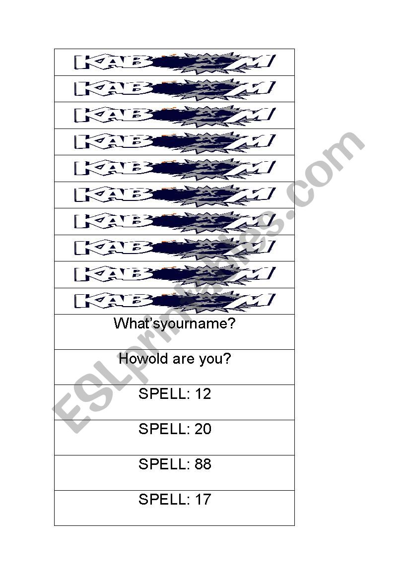 KABOOM FOR COMPELTE KEY UNIT 1