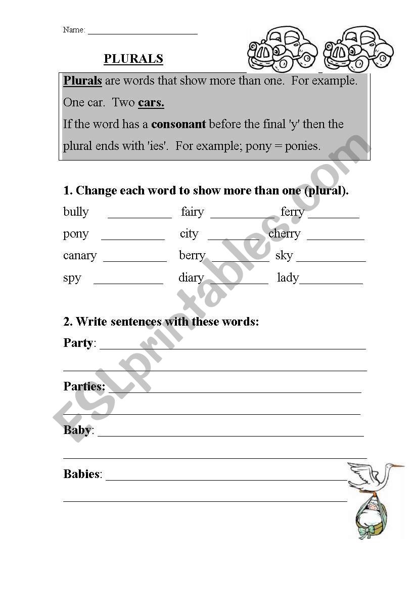 plurals worksheet