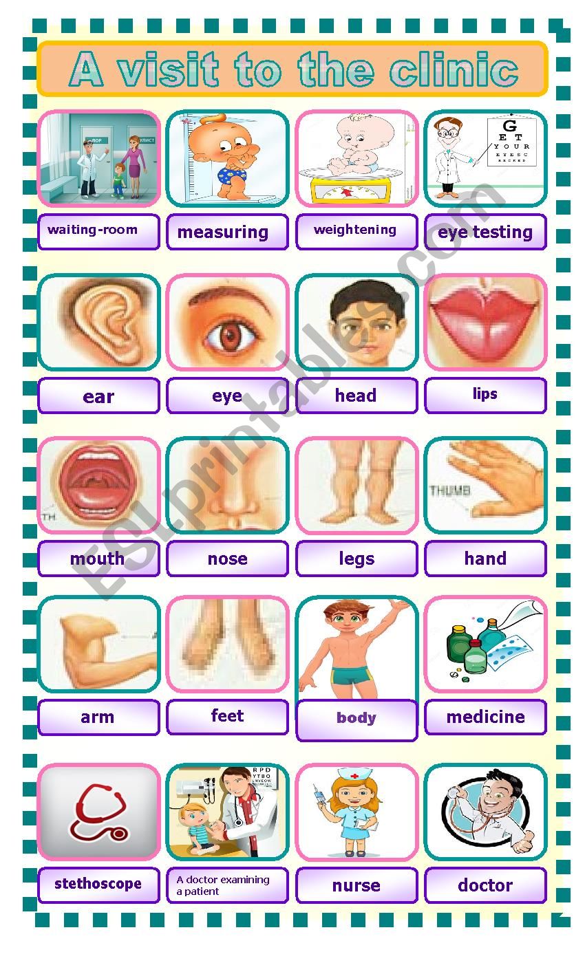 a visit to the clinic worksheet