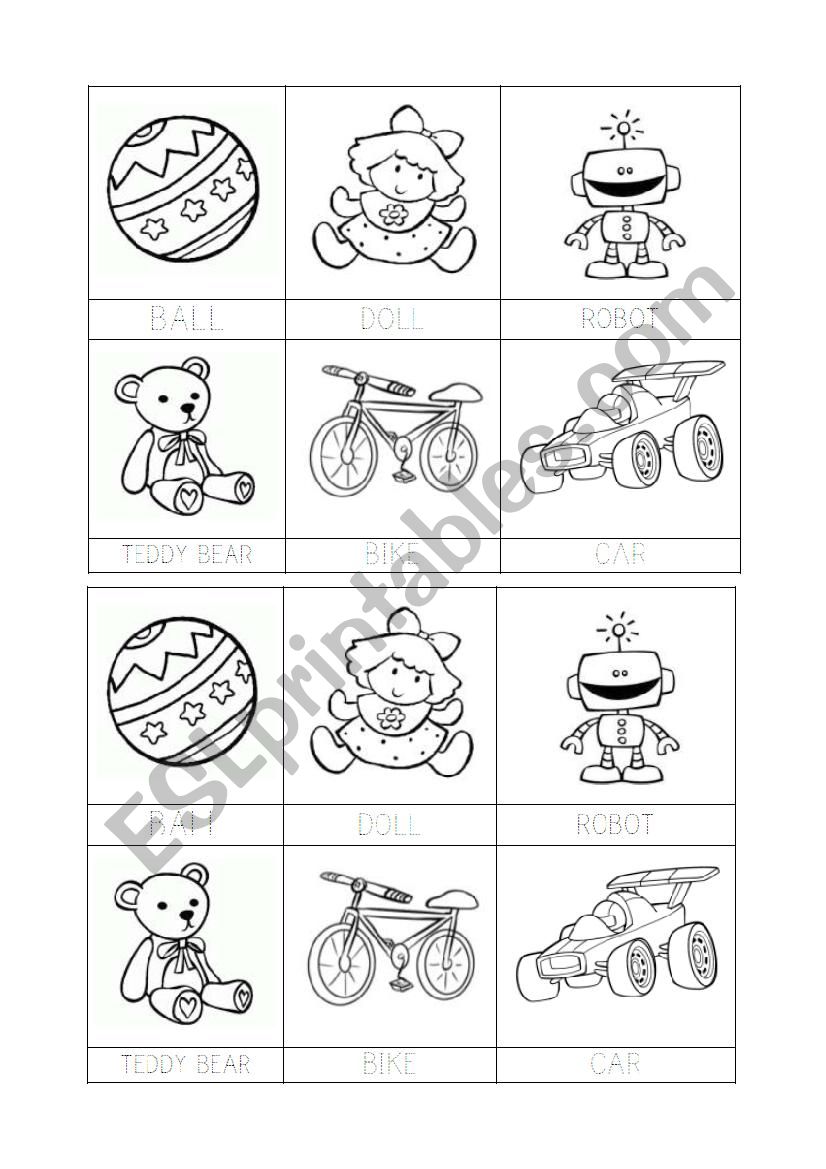 Toys worksheet