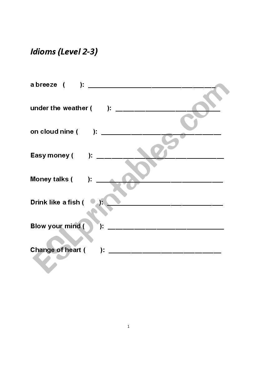 basic-idioms-with-sentences-esl-worksheet-by-professor999