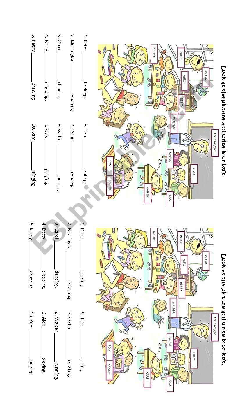 Present Continuous worksheet