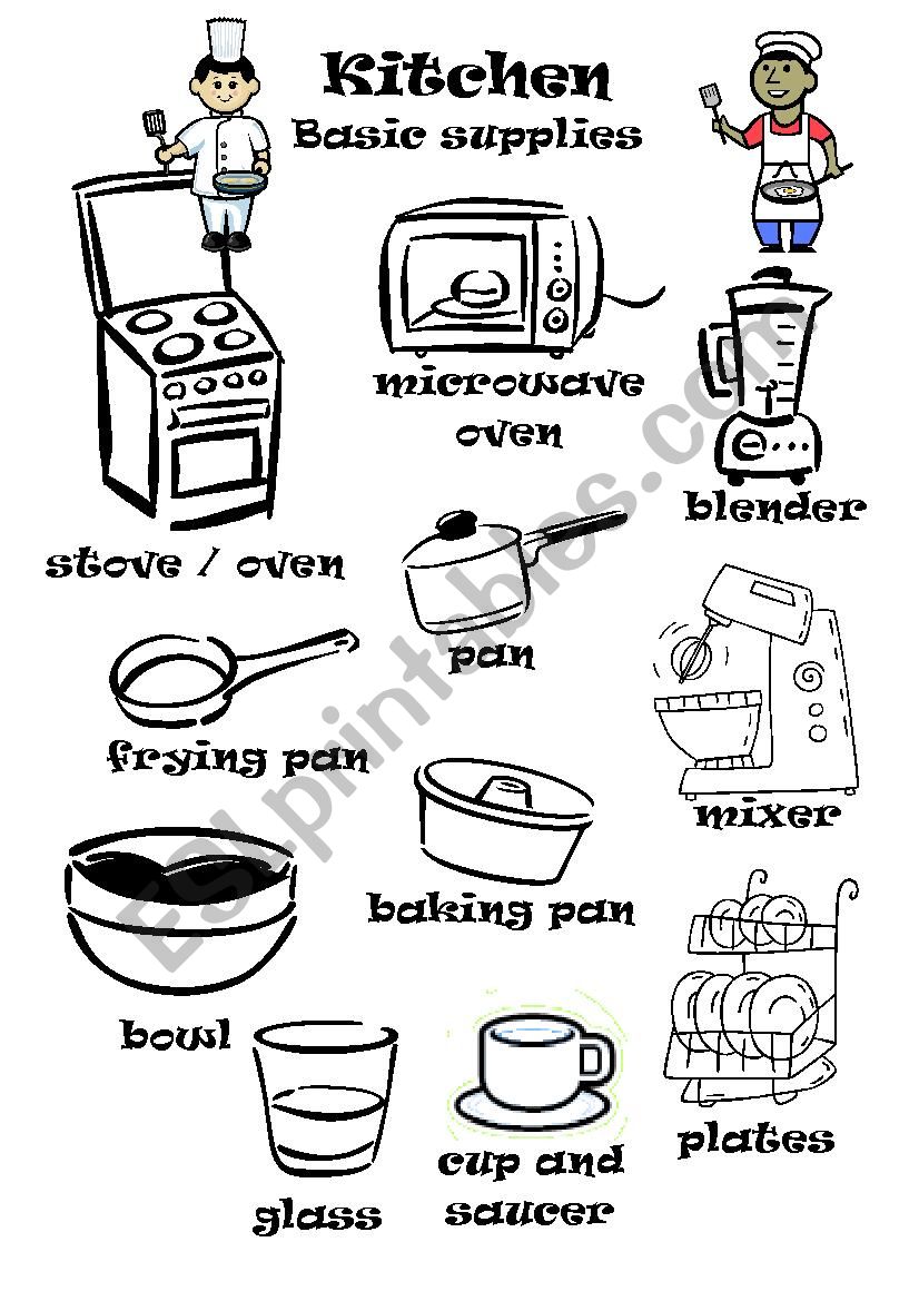 Kitchen Suplies worksheet